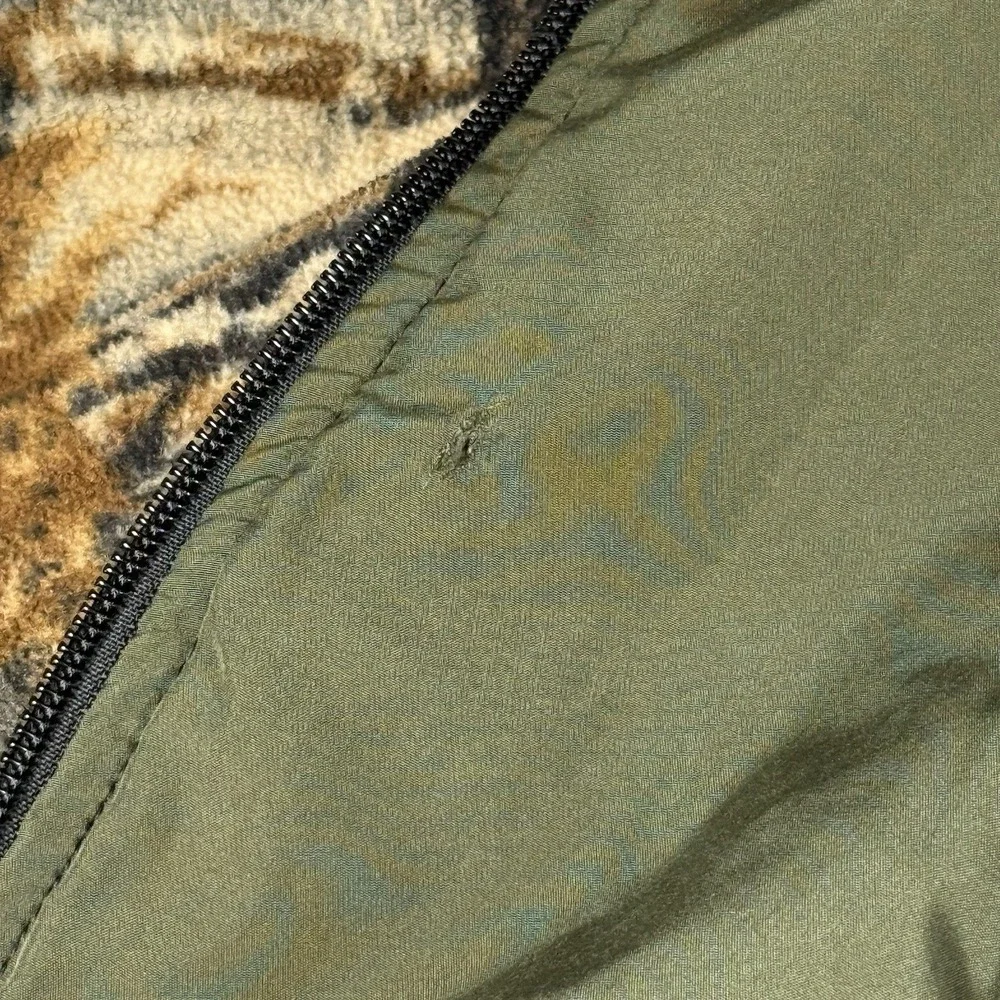 CABELA'S Kids Youth 2XL Black Camouflage Full-Zip Lined Hooded‎ Fleece Jacket